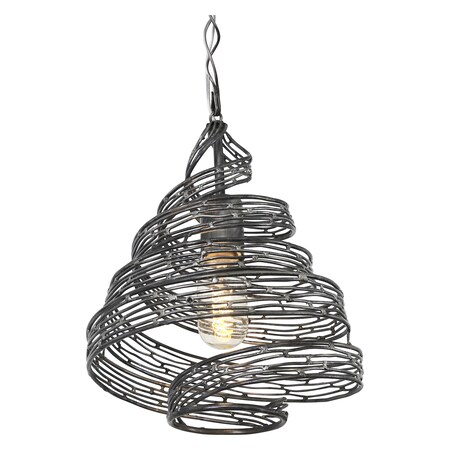 Varaluz Flow 1-Lt Twist Mini Pendant - Steel 240P01SL